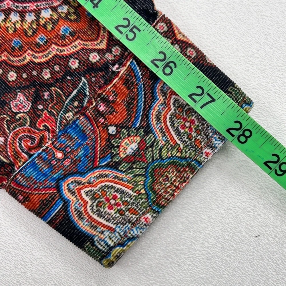 Banana Republic Shirt Mens XXL Tall Multicolor Paisley Corduroy Western Boho